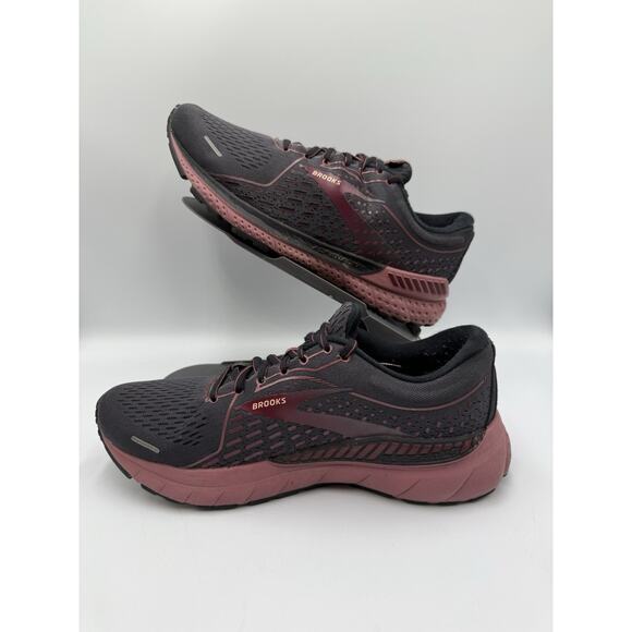 Brooks Adrenaline 21 Gray‎ Dusty Rose Pink 10 Women's Used - Picture 4 of 10